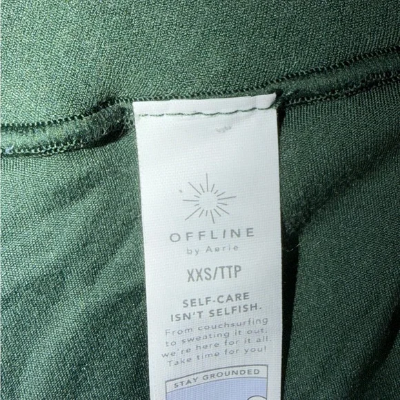 Aerie Offline Real Me Green Smocked 3” High Rise Shortie - Picture 6 of 6